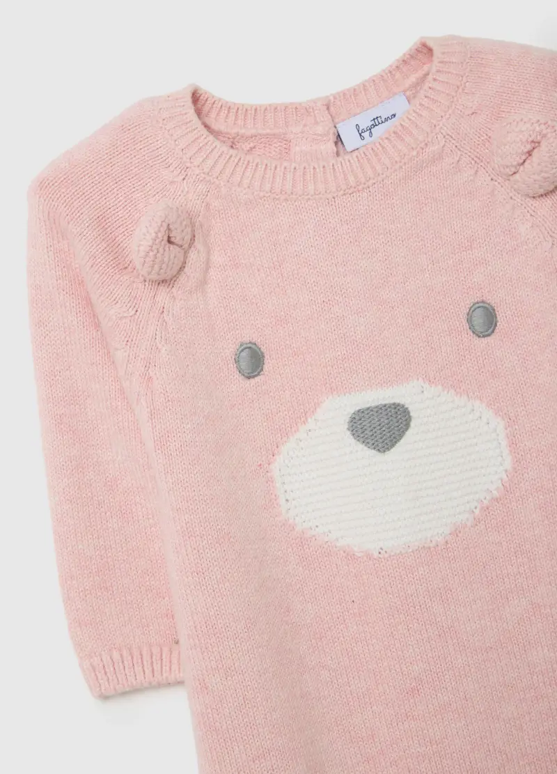 Tutina Da Neonato In Puro Cotone Rosa, Unisex, Rosa miniatura 3