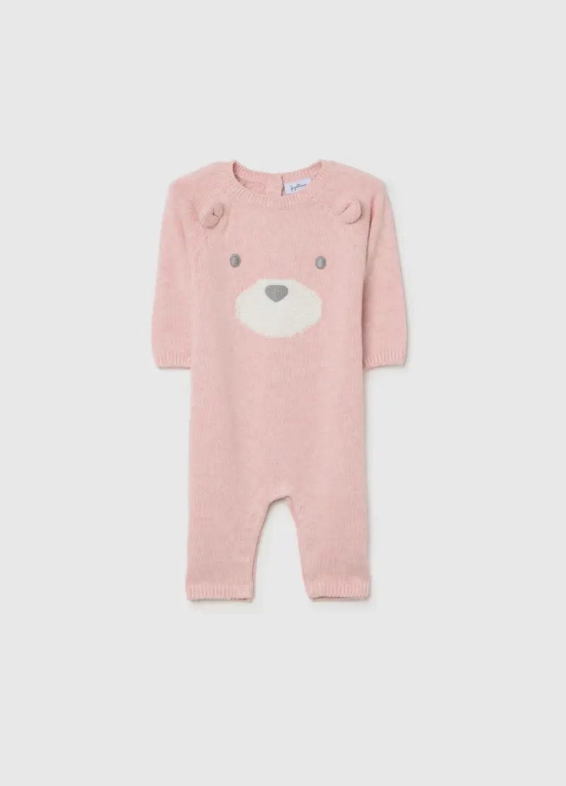 Tutina Da Neonato In Puro Cotone Rosa, Unisex, Rosa