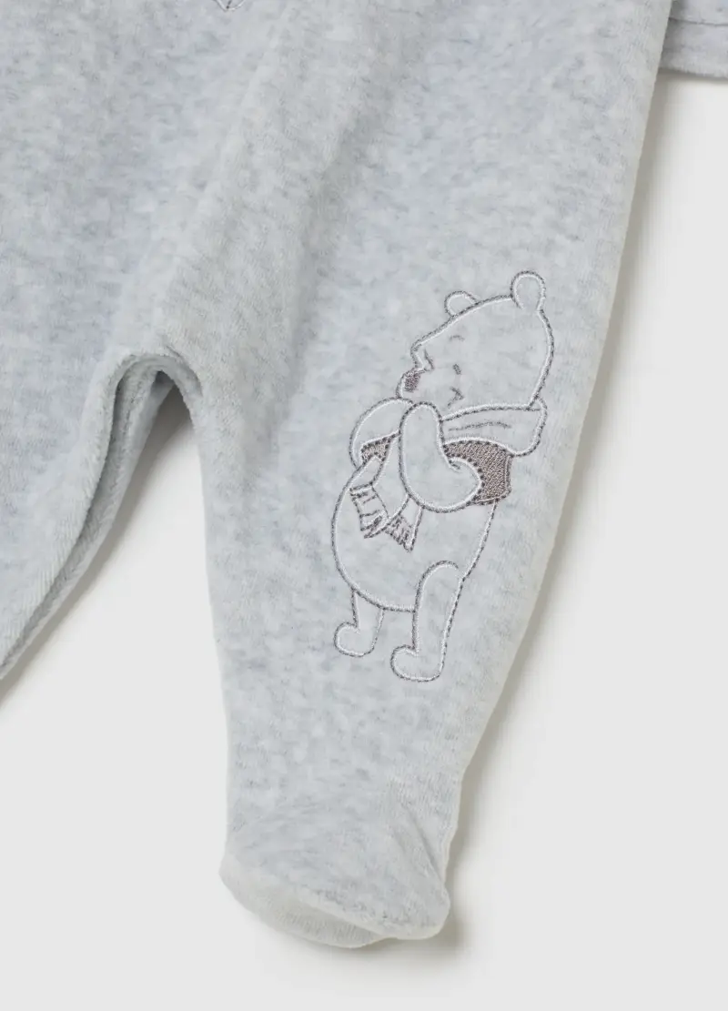 Tutina Grigia Da Neonato In Misto Cotone Con Stampe Winnie The Pooh, Unisex, Multicolor miniatura 3