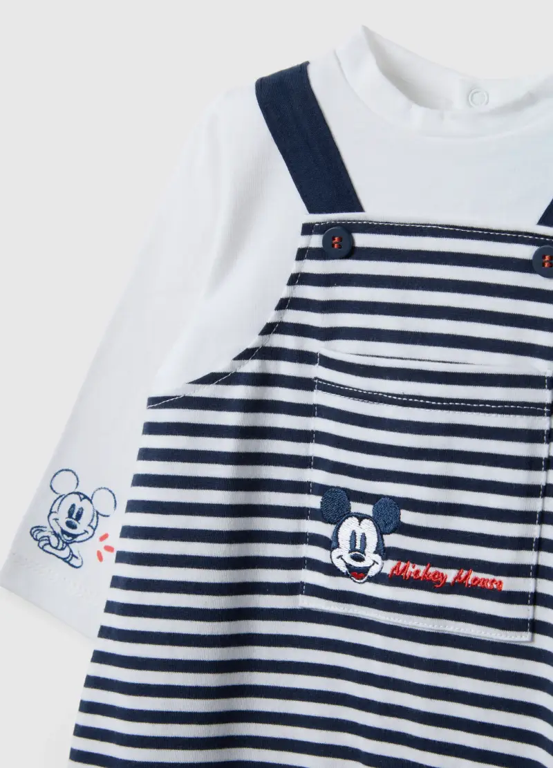 Fagottino Tutina A Righe Multicolor Da Neonato In Puro Cotone miniatura 3