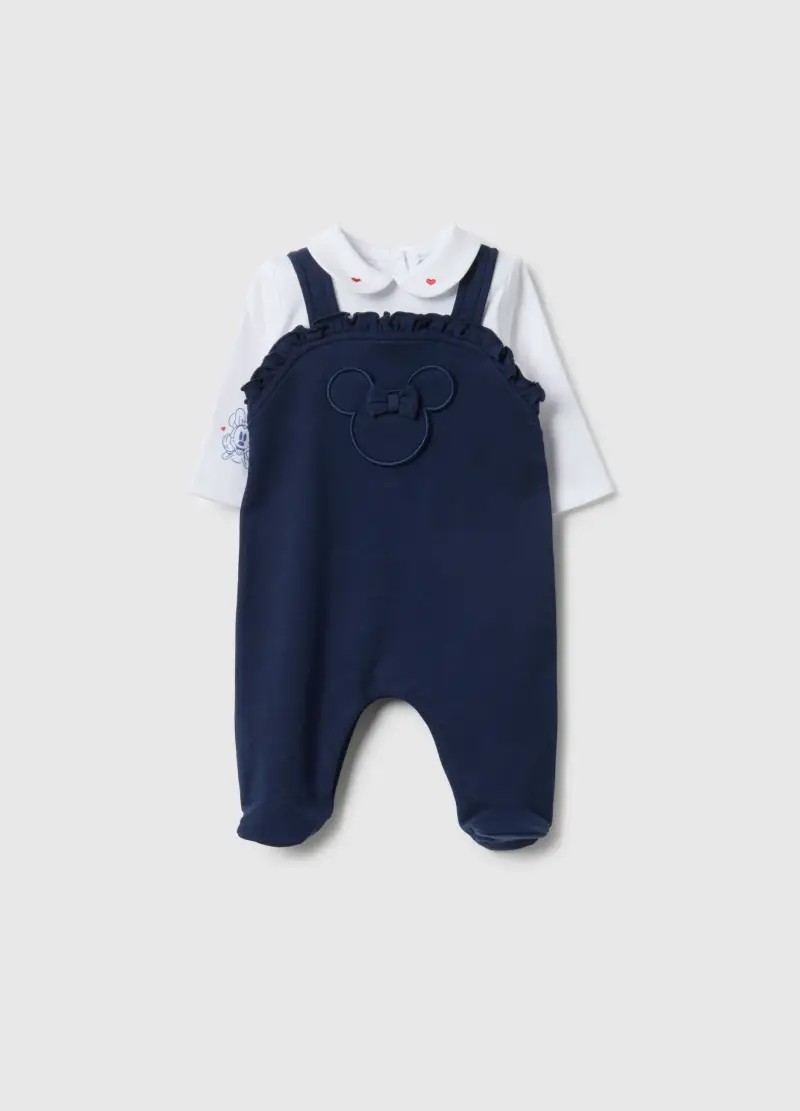 Tutina In Puro Cotone Multicolor Da Neonata Regular Fit Con Ricami Disney, Multicolor