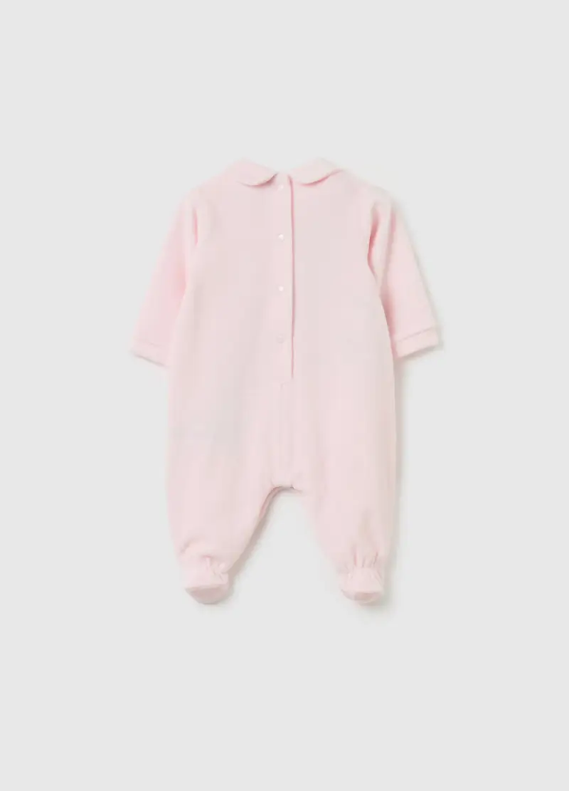 Tutina In Velour Con Piedini La Carica Dei 101, Neonato, Rosa miniatura 2