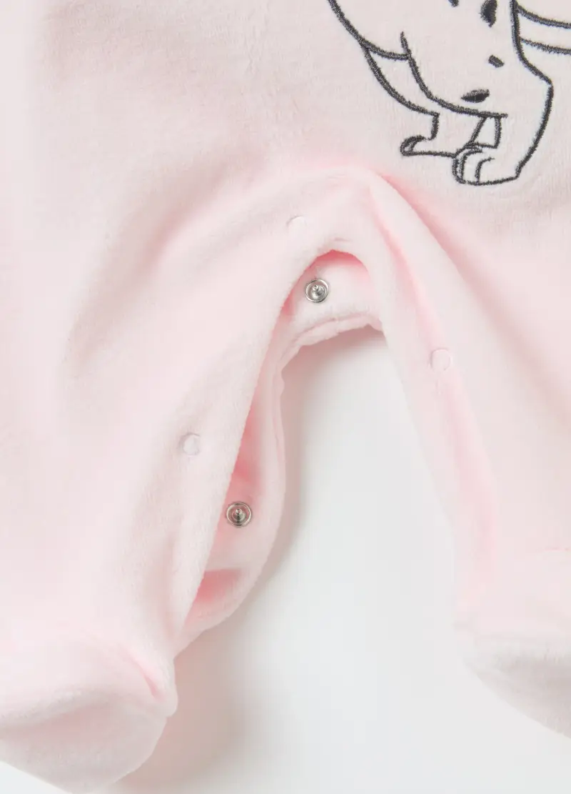 Tutina In Velour Con Piedini La Carica Dei 101, Neonato, Rosa miniatura 3