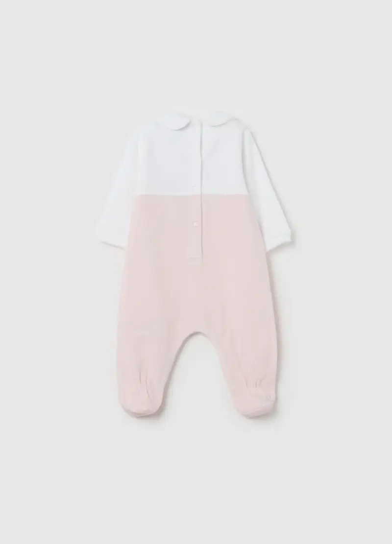 Tutina In Velour Con Ricamo Minu E Tamburino, Neonata, Multicolor miniatura 2