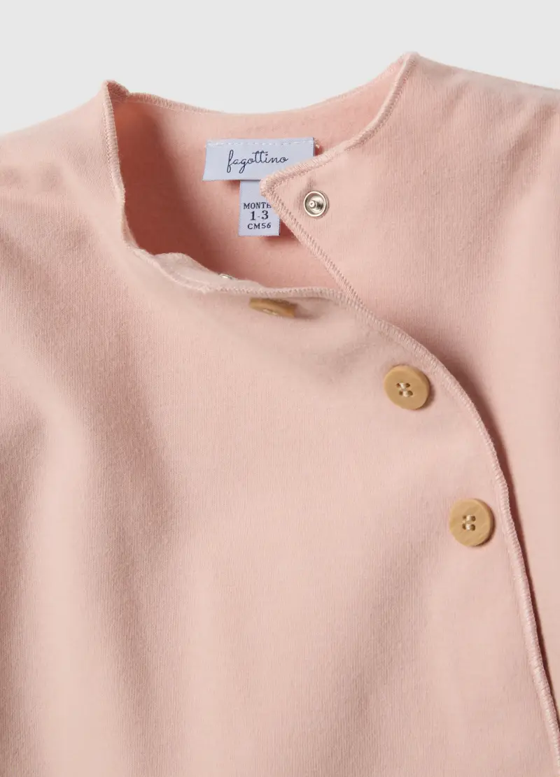 Tutina Rosa Da Neonata In Cotone Elasticizzato Vestibilità Perfetta, Rosa miniatura 3