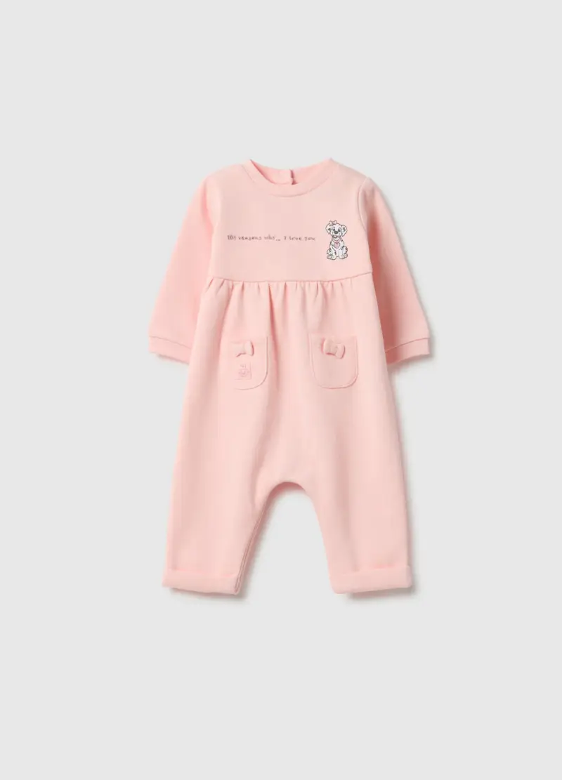 Tutina Rosa Da Neonata In Puro Cotone Con Dettagli Ricamati, Rosa