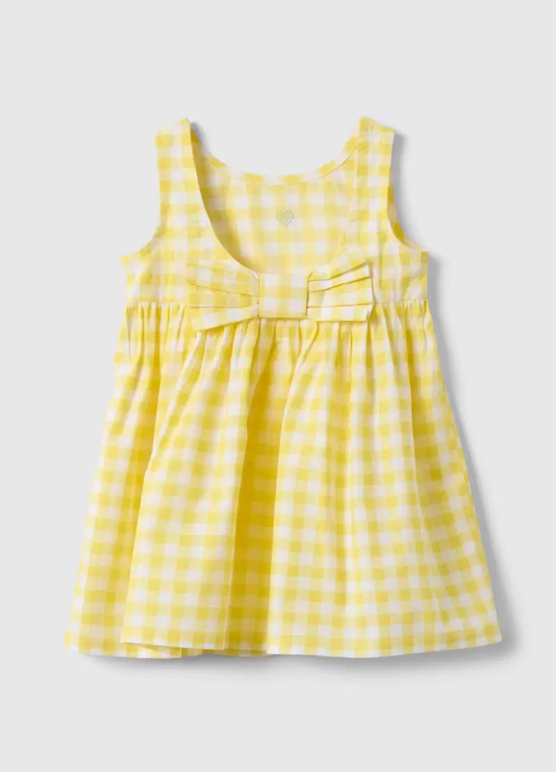 Vestito In Puro Cotone A Quadri Multicolor Da Bimba Regular Fit, Bambina, Multicolor miniatura 2