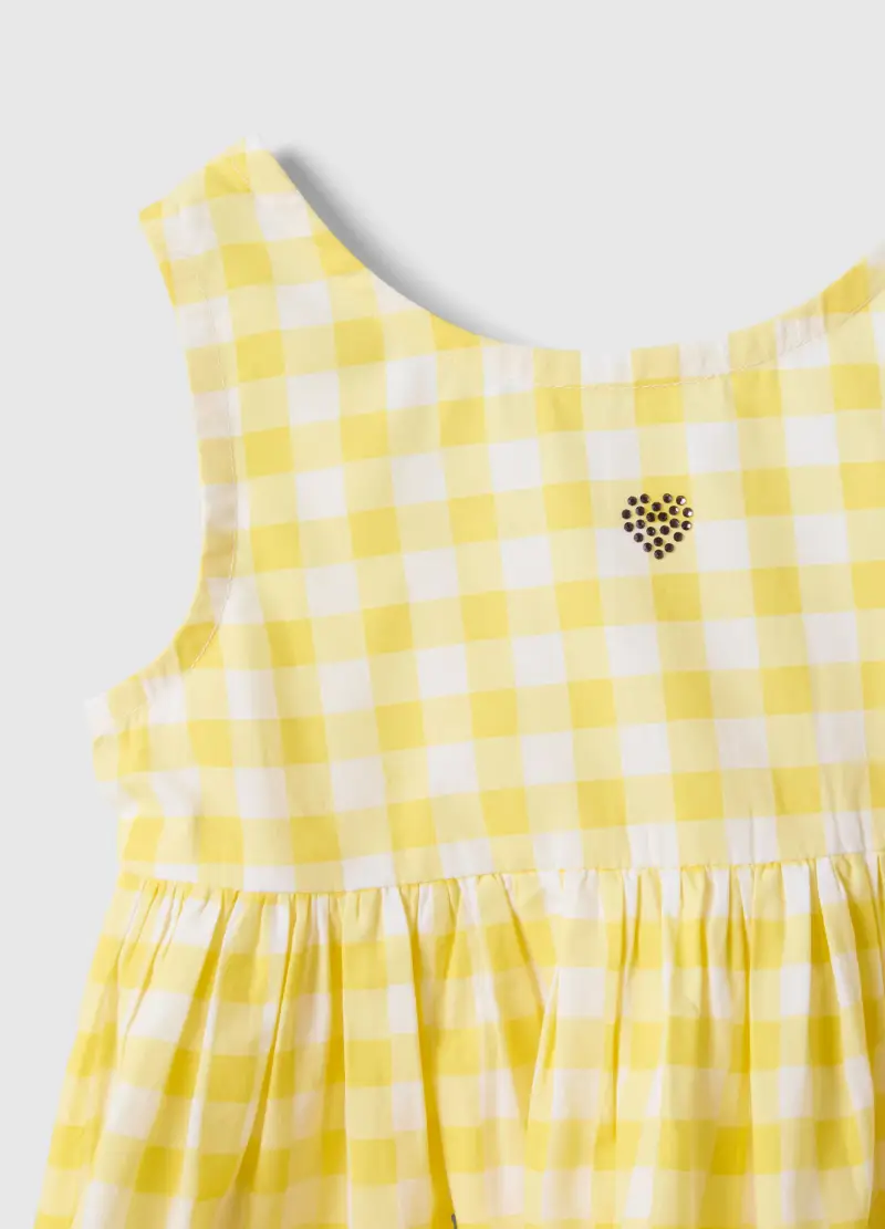 Vestito In Puro Cotone A Quadri Multicolor Da Bimba Regular Fit, Bambina, Multicolor miniatura 3