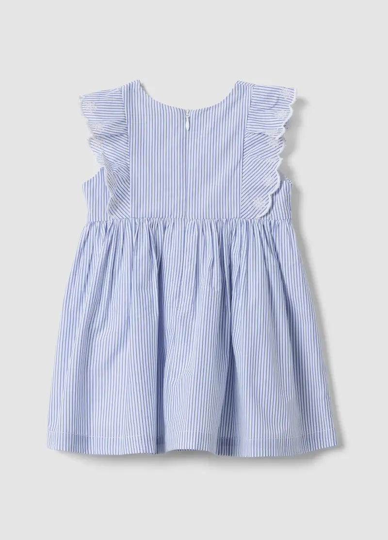 Vestito In Puro Cotone A Righe Multicolor Da Bimba Regular Fit, Bambina, Multicolor miniatura 2