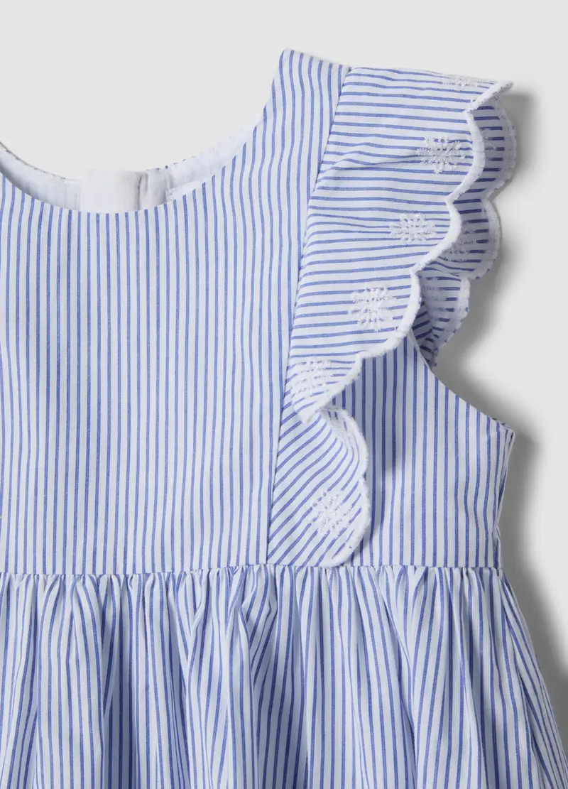 Vestito In Puro Cotone A Righe Multicolor Da Bimba Regular Fit, Bambina, Multicolor miniatura 3