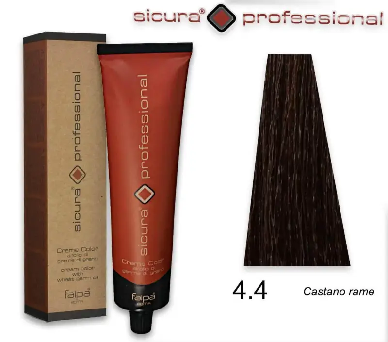 Faipa sicura professional Crema Colorante Capelli 4 4 Castano rame 120ml