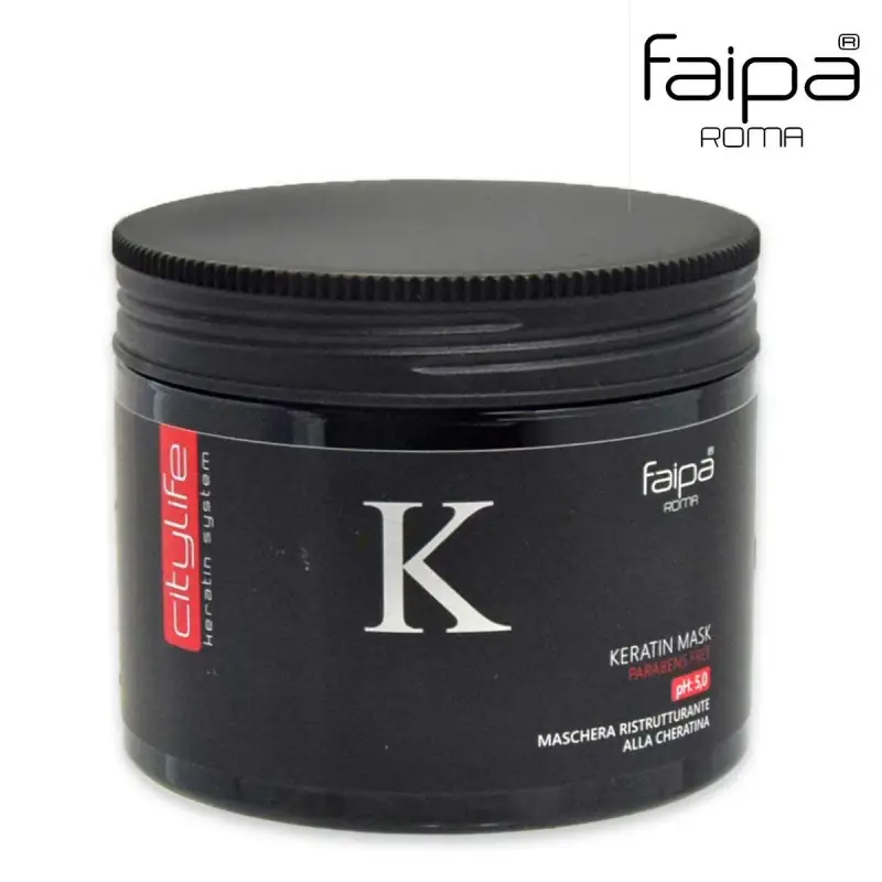 Faipa citylife maschera ristrutturante alla cheratina vaso 500ml