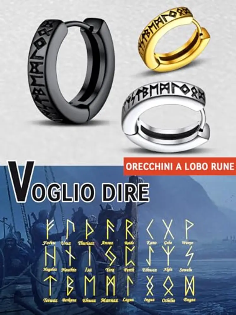 FaithHeart Orecchini Uomo Nero 2160147 miniatura 3