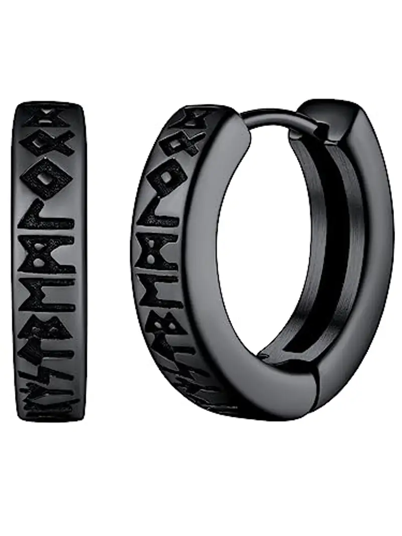 FaithHeart Orecchini Uomo Nero 1199236