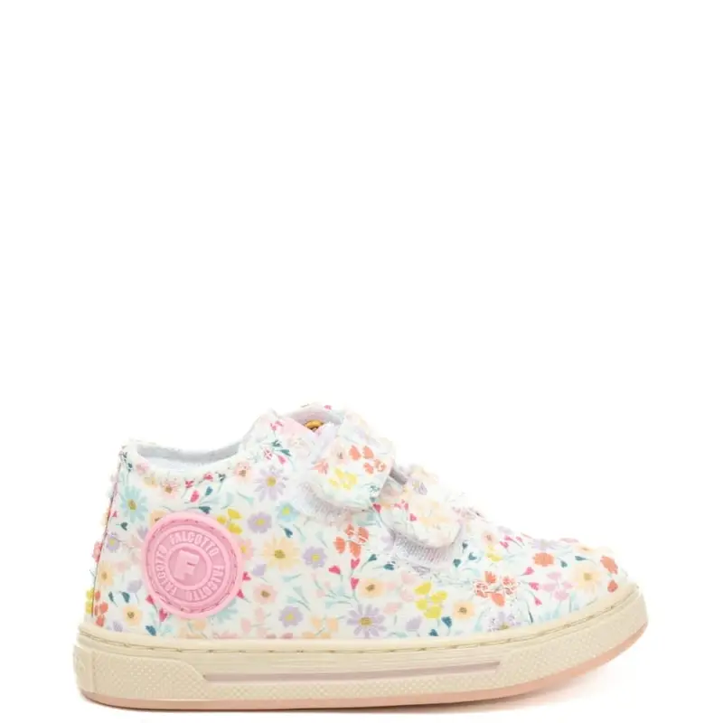 naturino sneakers da bambina con stampa floreale all over bianco multi