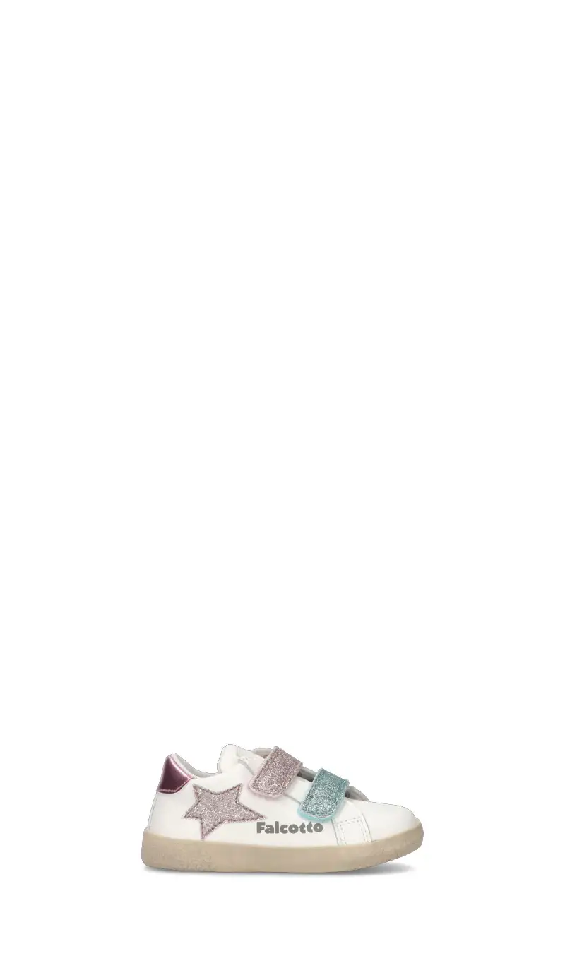 Sneaker bimba bianca in pelle Vario