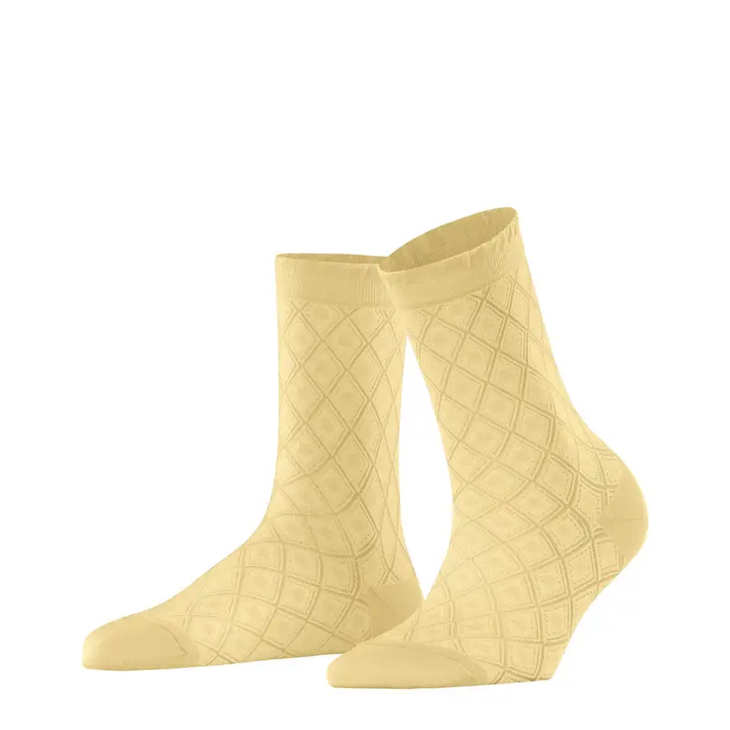 Argyle Charm Donna Calzini Giallo