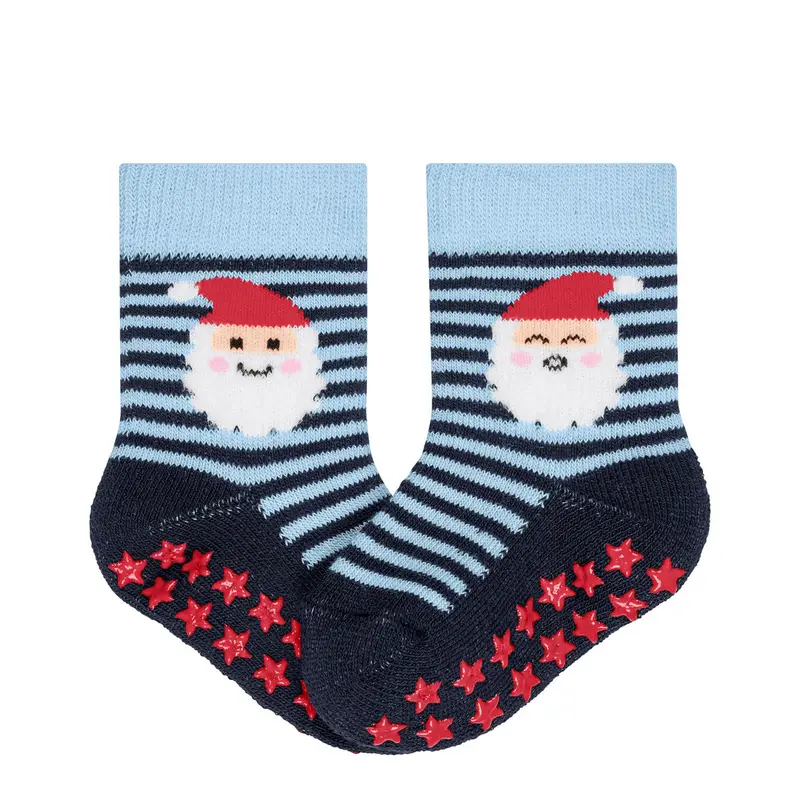 Baby Santa Stripes Neonato Calzini Blu