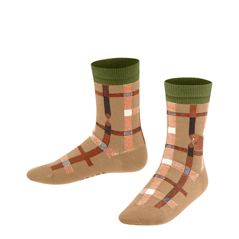 Beaver Check Bambino Calzini Beige