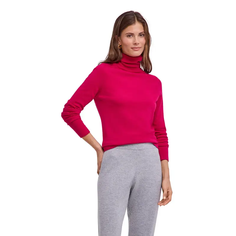 Casual Wool Donna Pullover Rosa