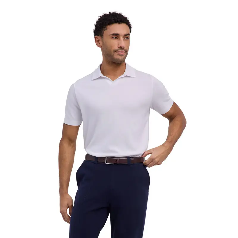 Cotton Jersey Uomo Polo shirt Bianco