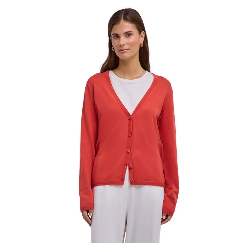 FALKE Cardigan Donna Rosso 4206151