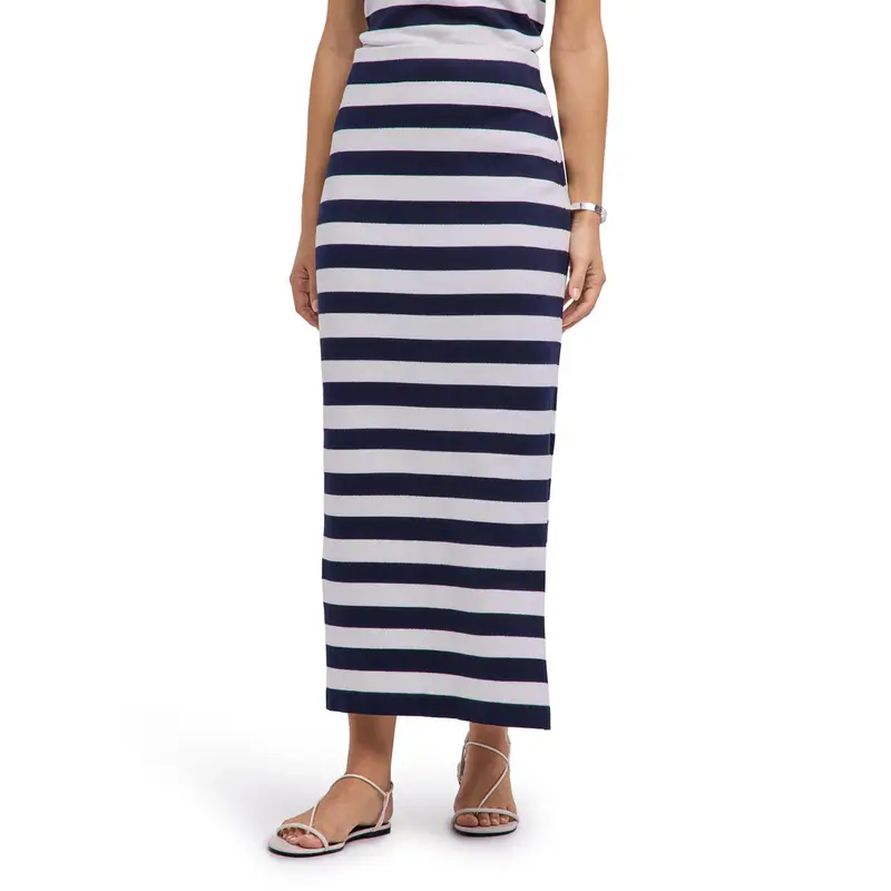 Cotton Knit Donna Gonna Blu