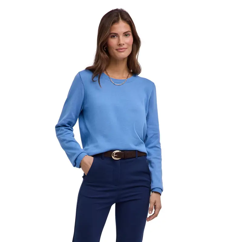 Cotton Knit Donna Pullover Blu