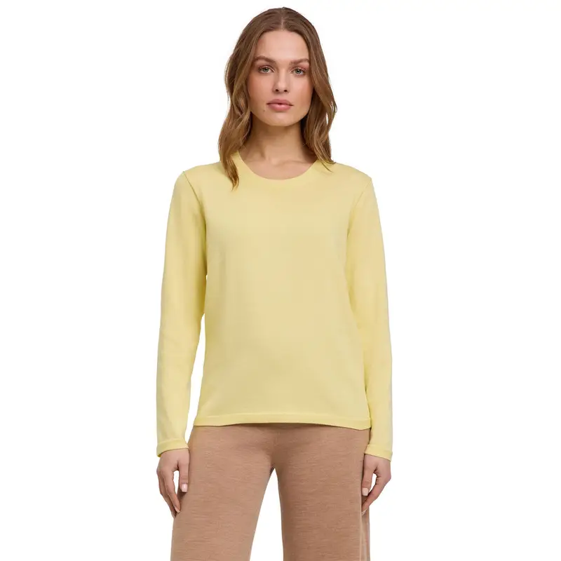 Cotton Knit Donna Pullover Giallo