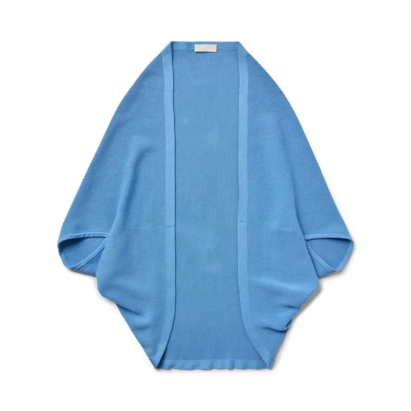 Cotton Knit Donna Sciarpa Blu