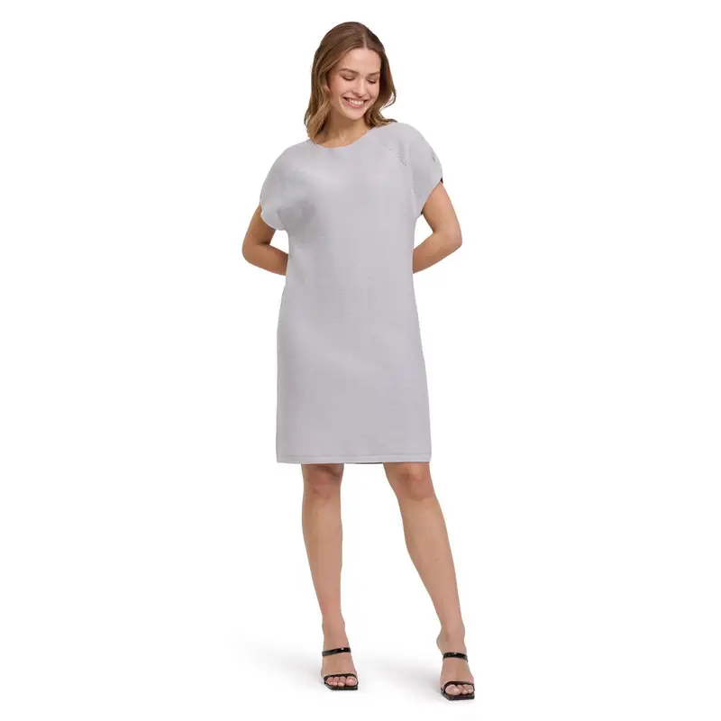 Cotton Knit Donna Vestito Grigio