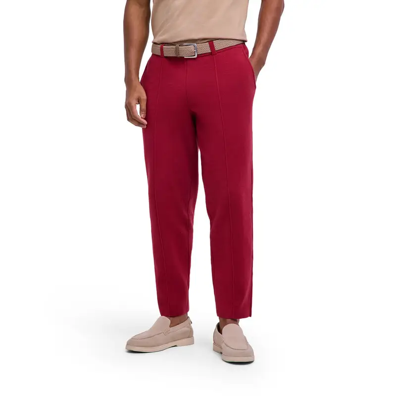 Cotton Milano Knit Uomo Pantaloni Rosso