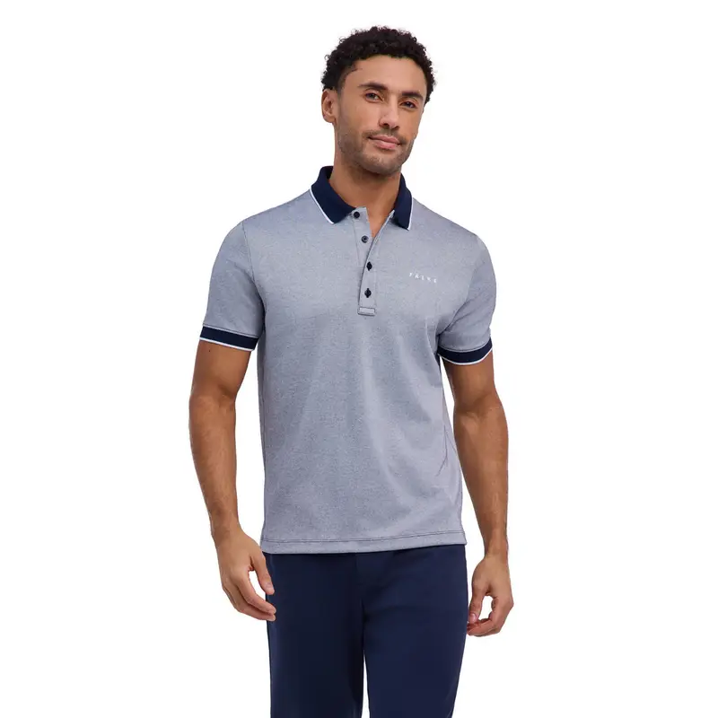 Cotton Modal Uomo Polo shirt Blu