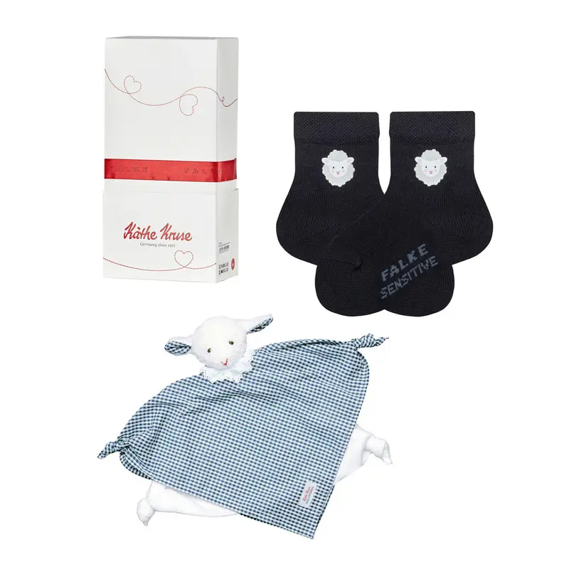 Cuddle Sheep Giftset Neonato Calze Blu