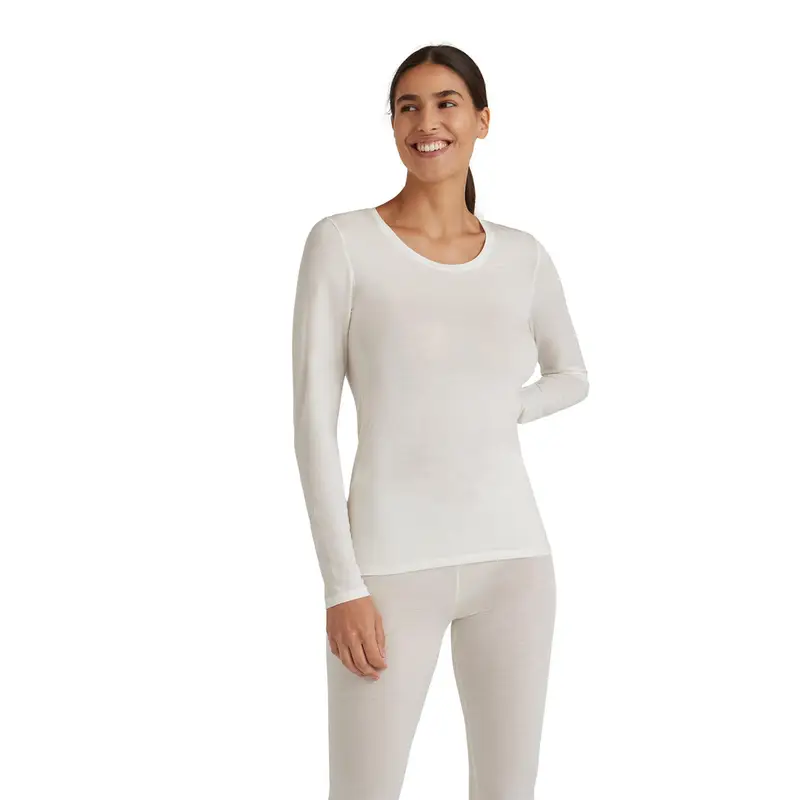 Donna Maglia a manica lunga Daily ClimaWool Bianco