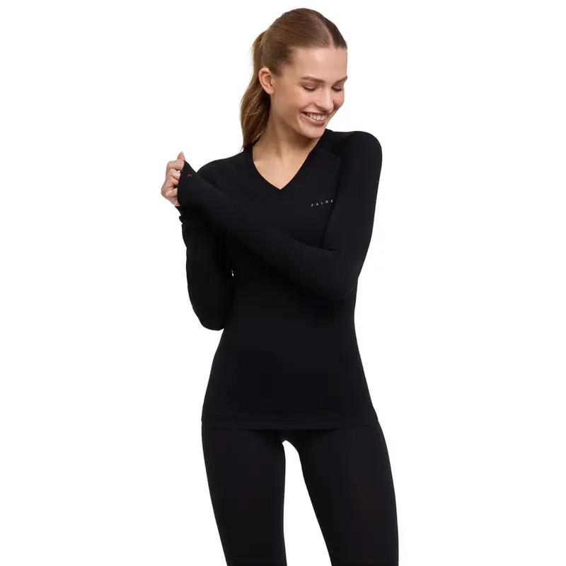 Donna Maglia a manica lunga Wool-Tech Light Nero
