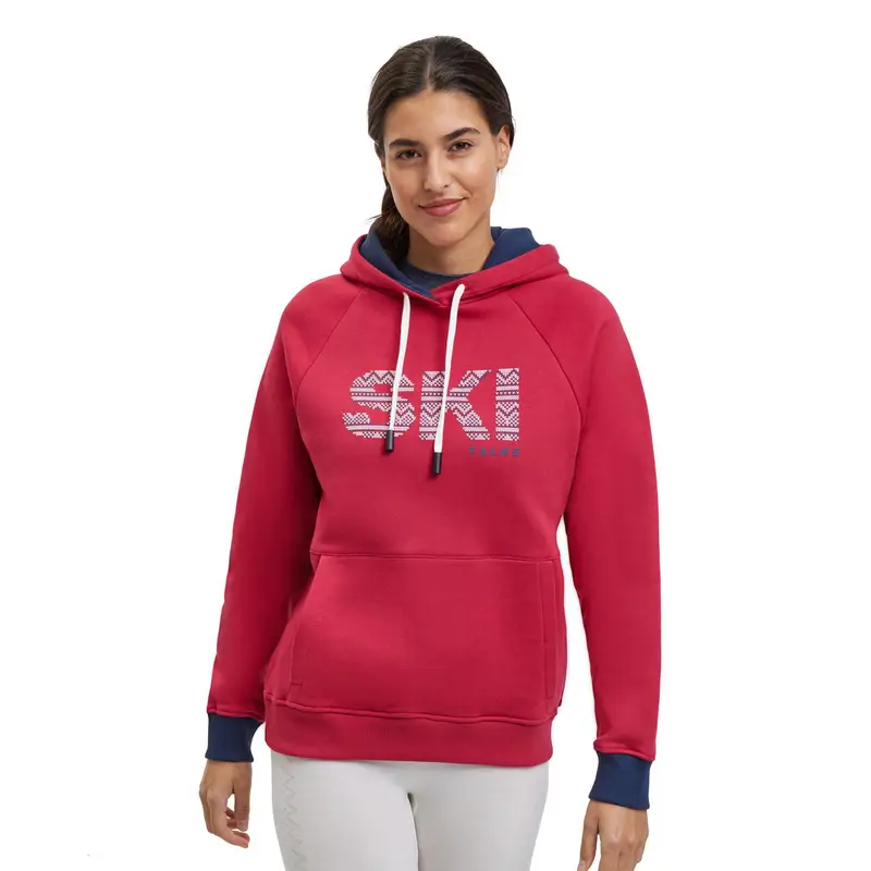 Donna Skiing Felpa con cappuccio Rosso