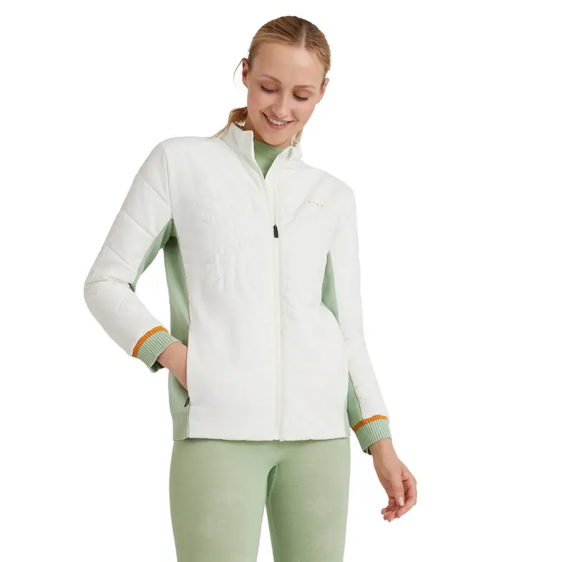 Donna Skiing Giacca con zip Bianco