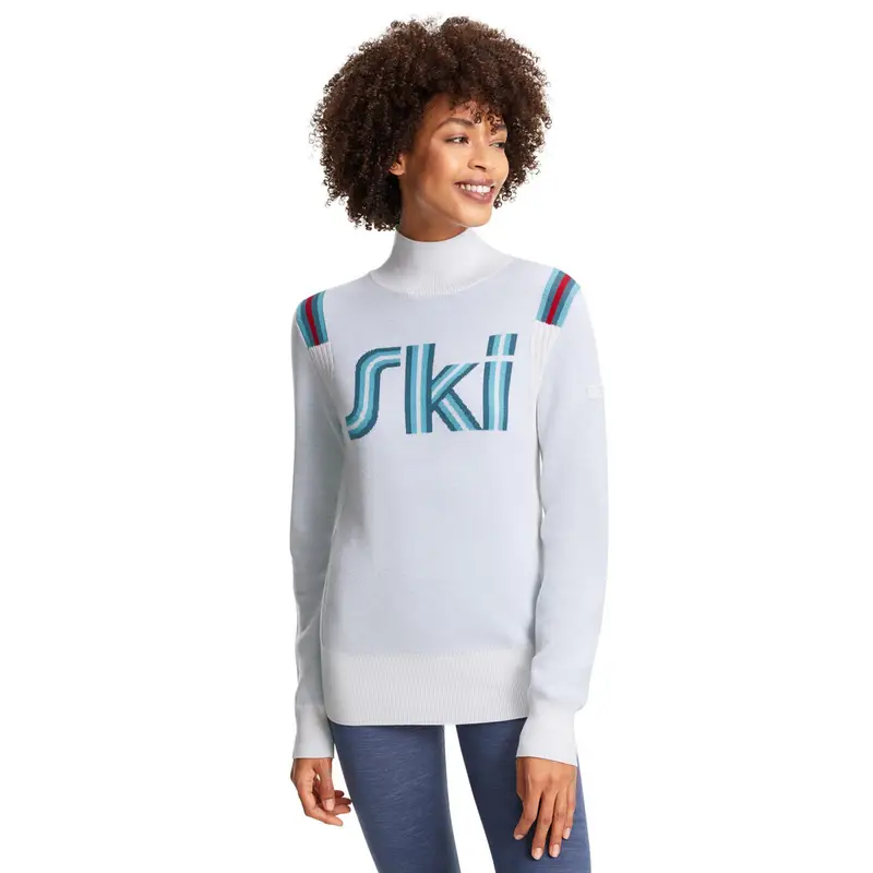 Donna Skiing Pullover Bianco