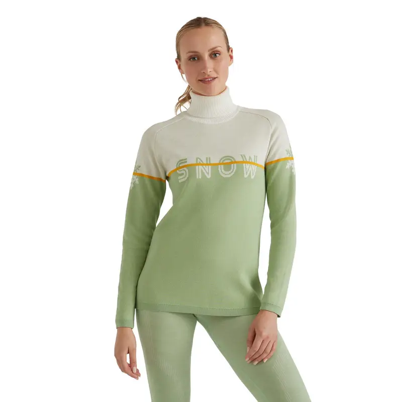Donna Skiing Pullover Verde
