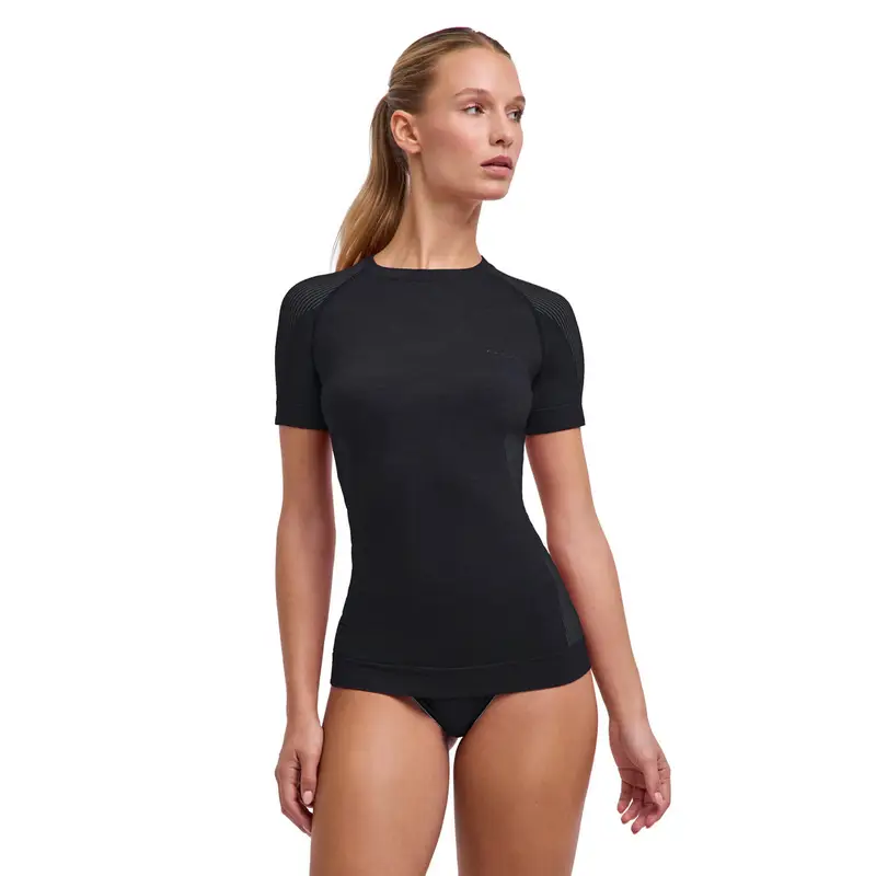 Donna T-Shirt Wool-Tech Light Nero