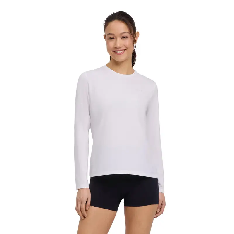 Donna Training Maglia a manica lunga Bianco