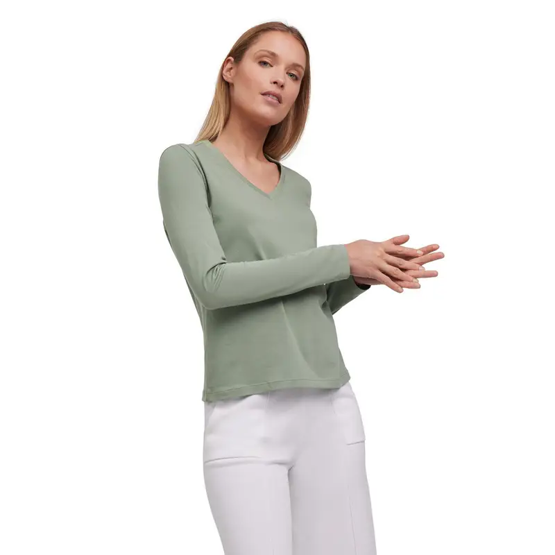 Essential Donna Maglia a manica lunga Verde