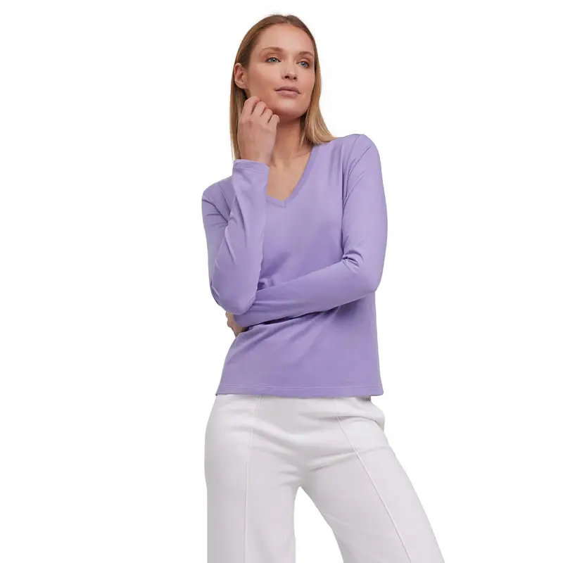 Essential Donna Maglia a manica lunga Viola