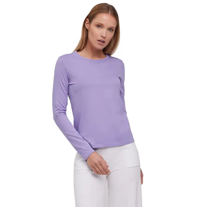 Essential Donna Maglia a manica lunga Viola