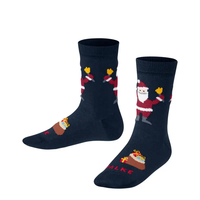 Happy Santa Bambino Calzini Blu
