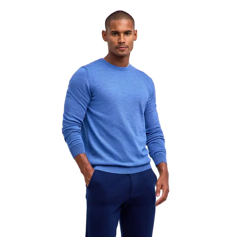 Merino Extrafine Uomo Pullover Blu