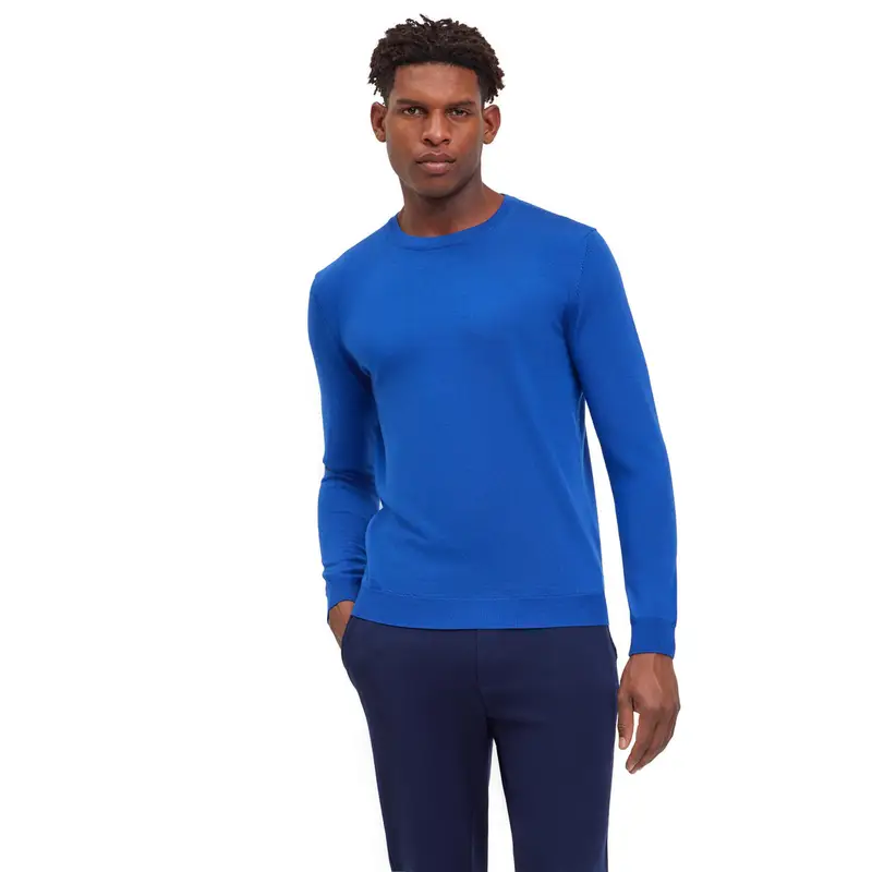 Merino Extrafine Uomo Pullover Blu