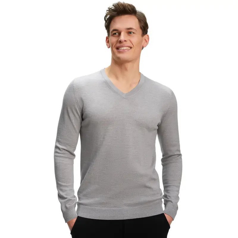 Merino Extrafine Uomo Pullover Grigio