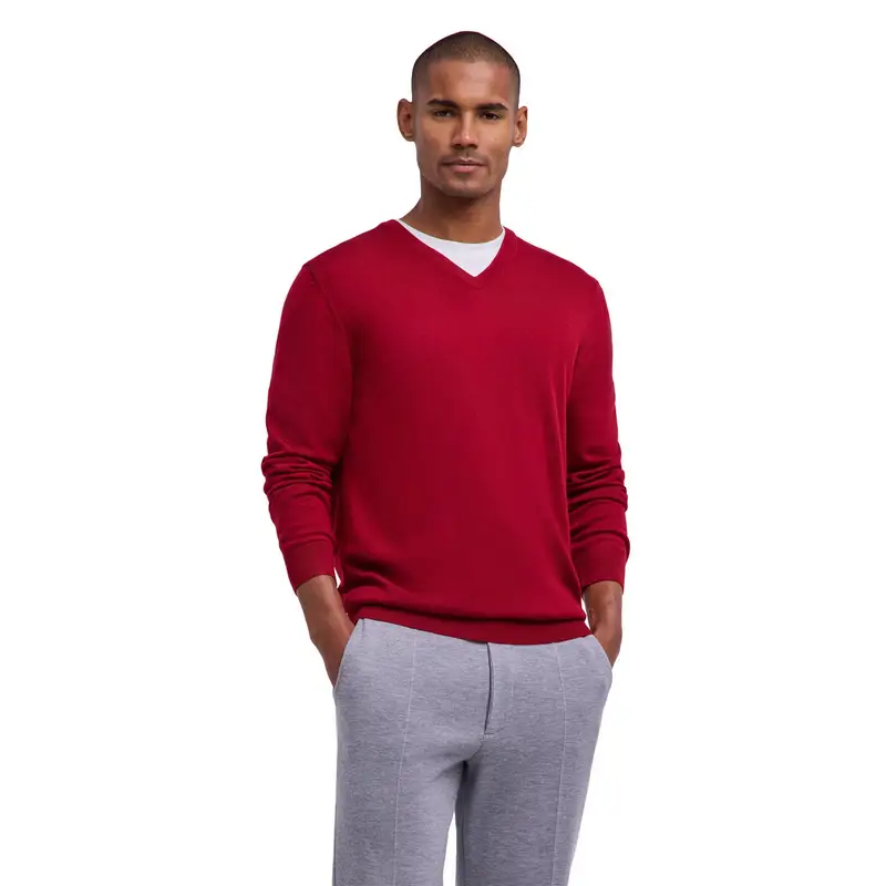 Merino Extrafine Uomo Pullover Rosso